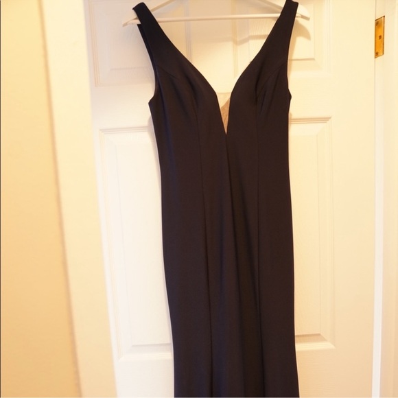 Xscape Dark blue formal cocktail dress. - Picture 4 of 9